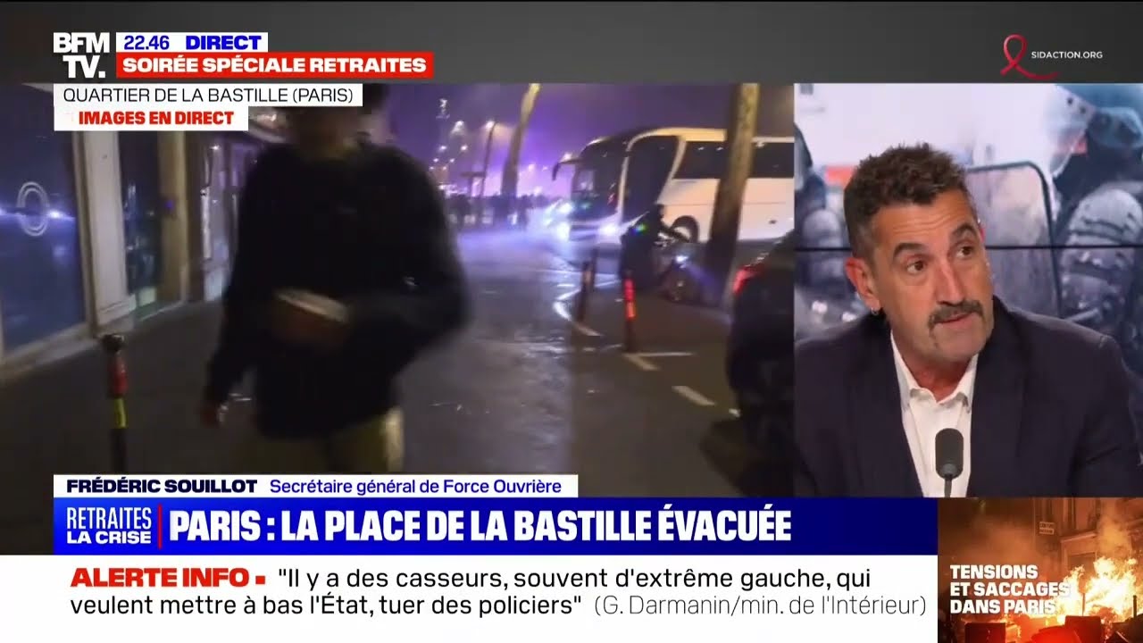 Frédéric Souillot, Secrétaire général de FO, était l’invité de l’émission «22h Max»