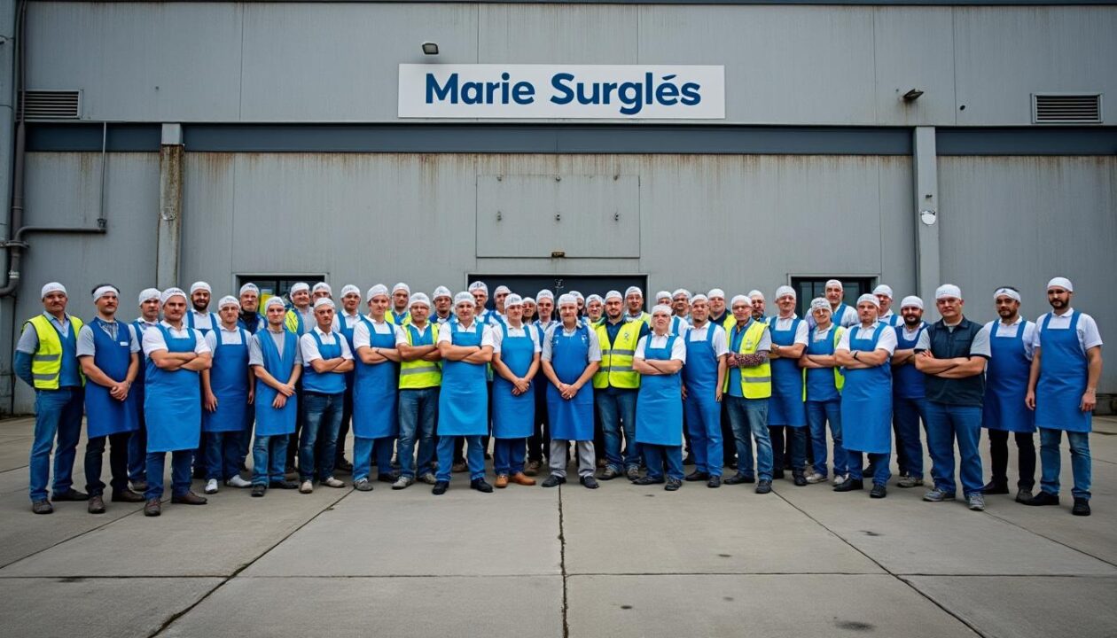une cinquantaine d'employés de l'usine marie surgelés en maine-et-loire lancent un débrayage pour faire entendre leurs revendications sociales et professionnelles.